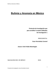 Bulimia y Anorexia en México