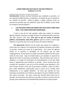 ¿CÓMO DEBE SER TRATADO EL PECADO PÚBLICO? (Gálatas 2