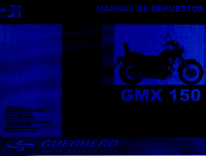 Manual Despiece Guerrero GMX 150
