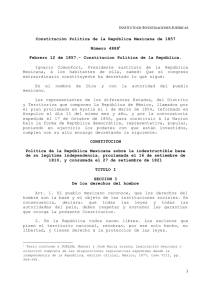 Constitución Política de la República Mexicana de 1857