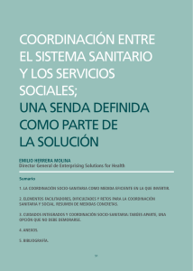 coordinación entre el sistema sanitario y los servicios sociales