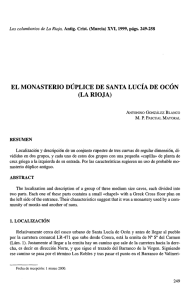 EL MONASTERIO DÚPLICE DE SANTA LUCÍA DE OCÓN (LA RIO JA)