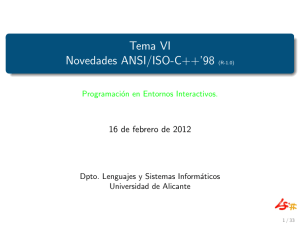 Tema VI Novedades ANSI/ISO-C++`98 (R-1.0) - RUA