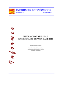 Nueva Contabilidad Nacional de España Base 2010
