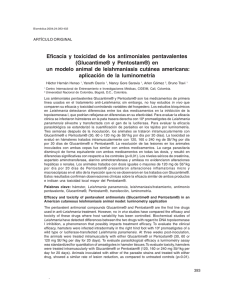 Eficacia y toxicidad de los antimoniales pentavalentes (Glucantime