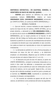 Sentencia Ordinario Civil - Poder Judicial del Estado de Sonora