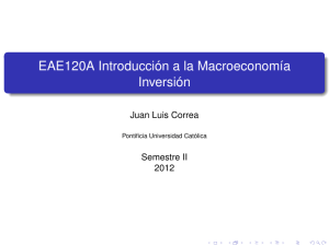 EAE120A Introducción a la Macroeconomía Inversión