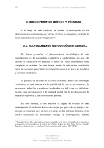 2. DESCRIPCIÓN DE MÉTODO Y TÉCNICAS 2.1