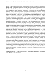 ROBO Y ABUSO DE CONFIANZA (LEGISLACIONES DEL DISTRITO
