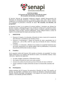 1 CONVOCATORIA II Concurso de protección al Derecho