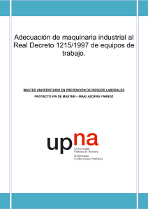 Adecuación de maquinaria industrial al Real Decreto - Academica-e