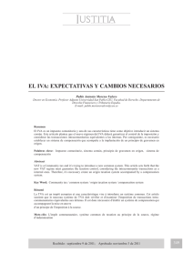 EL IVA: EXPECTATIVAS Y CAMBIOS NECESARIOS