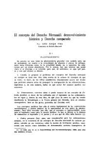 El concepto del Derecho Mercantil: desenvolvimiento