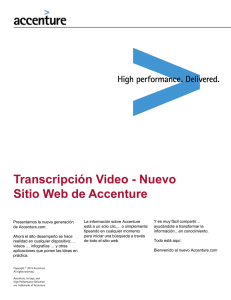 Transcripción Video - Nuevo Sitio Web de Accenture