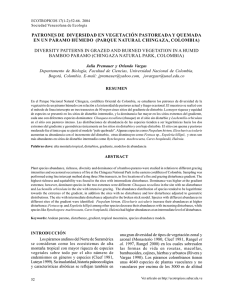 patrones de diversidad en vegetación pastoreada y
