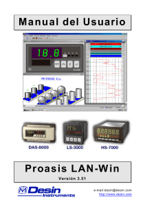 Manual del Usuario Proasis LAN-Win