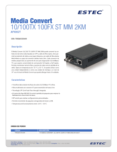 Media Convert 10/100TX 100FX ST MM 2KM