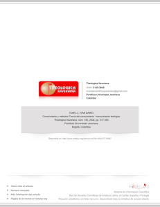 Redalyc.Conocimiento y m&eacute;todos Teor&iacute;a del conocimiento