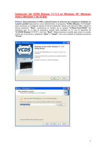 Instalación del VCDS Release 11.11.3 en Windows XP, Windows