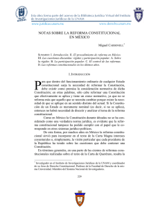 notas sobre la reforma constitucional en méxico