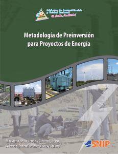 Metodología de preinversión para proyectos de energía