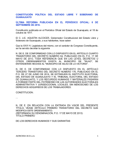 Constitución Política del Estado Libre y Soberano de Guanajuato