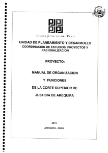 Manual de Organización y Funciones - Corte Superior de Justicia de