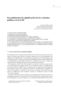Procedimientos de adjudicación de los contratos públicos en la LCSP