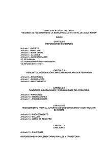 directiva nº 02-2012-mdjm-sg “régimen de fedatarios de la