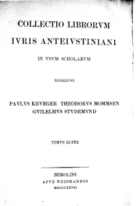 Collectio Librorum Iuris Anteiustiniani. T.2 . Ulpiani Liber Singularis.