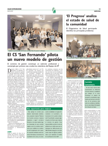 El CS `San Fernando` pilota un nuevo modelo de gestión