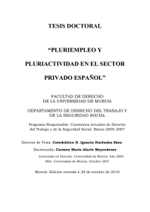 pluriempleo y pluriactividad en el sector privado español