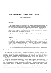 Las inversiones térmicas en Canarias