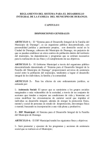 REGLAMENTO DEL SISTEMA PARA EL DESARROLLO INTEGRAL