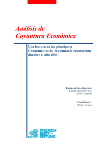 Análisis de Coyuntura Económica 2004 - FES
