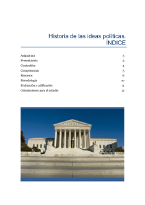 Historia de las ideas políticas. ÍNDICE