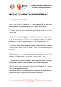 REGLAS DE JUEGO B3 UNIVERSITARIO