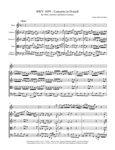 Concerto in D minor for Oboe - J. S. Bach