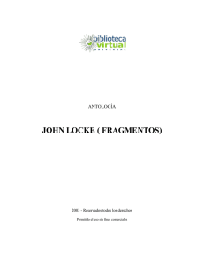 john locke ( fragmentos) - Biblioteca Virtual Universal