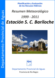 Resumen Meteorológico Bariloche - departamento provincial de