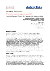 América latina: marxismo y postmodernidad”.