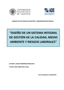 &ldquo;DISE&Ntilde;O DE UN SISTEMA INTEGRAL DE GESTI&Oacute;N DE LA