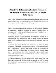 Ministerio de Educación Nacional rechaza el paro injustificado