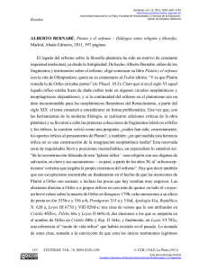 Alberto Bernabe, Platon y el orfismo. Dialogos entre