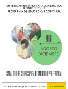 Oferta Académica - Ponce - Universidad Interamericana de Puerto