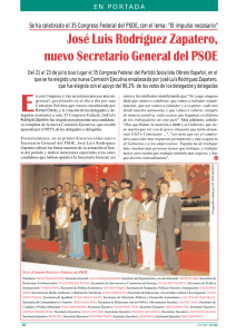 José Luis Rodríguez Zapatero, nuevo Secretario General del PSOE