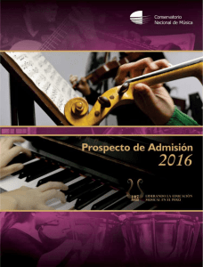 2016 - Conservatorio Nacional de Música