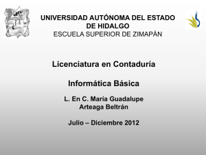 Licenciatura en Contaduría Informática Básica