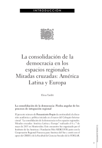 La consolidación de la democracia en los espacios regionales