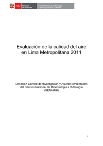 Evaluación de la calidad del aire en Lima Metropolitana